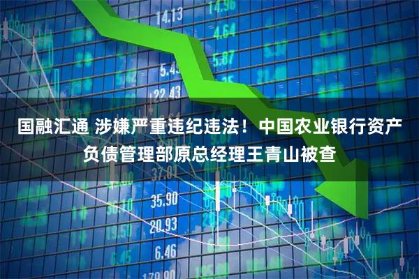 国融汇通 涉嫌严重违纪违法！中国农业银行资产负债管理部原总经理王青山被查