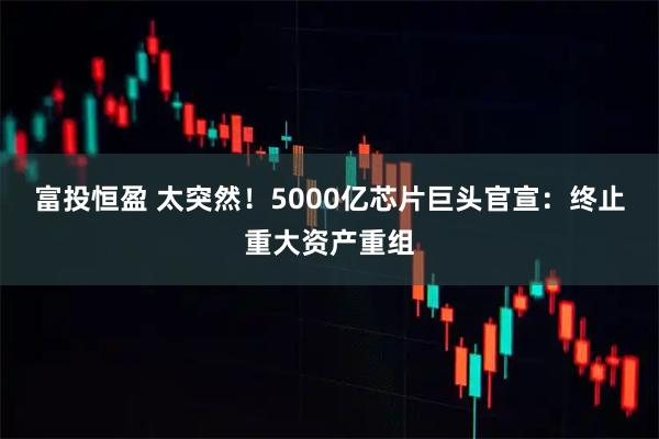 富投恒盈 太突然!5000亿芯片巨头官宣:终止重大资产重组
